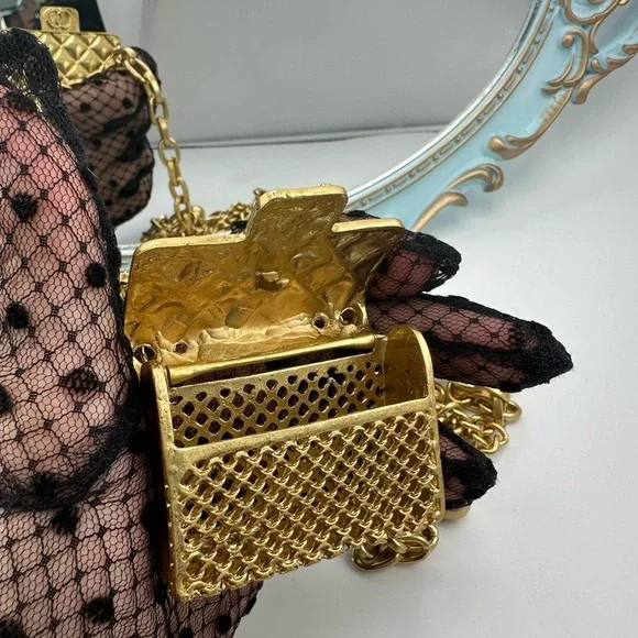 Anthropologie Mini Double Chain Charm Belt/Bag - Picture 15 of 17